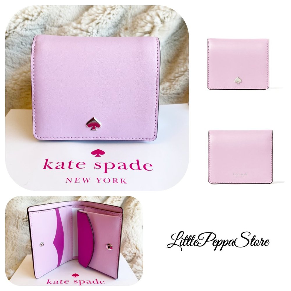 KATE SPADE NADINE SMALL BIFOLD WALLET IN LAVENDER